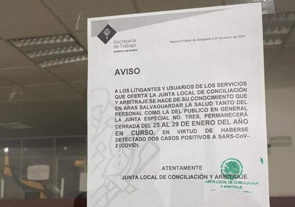 Junta Especial de Conciliación adopta medidas preventivas ante casos de COVID-19