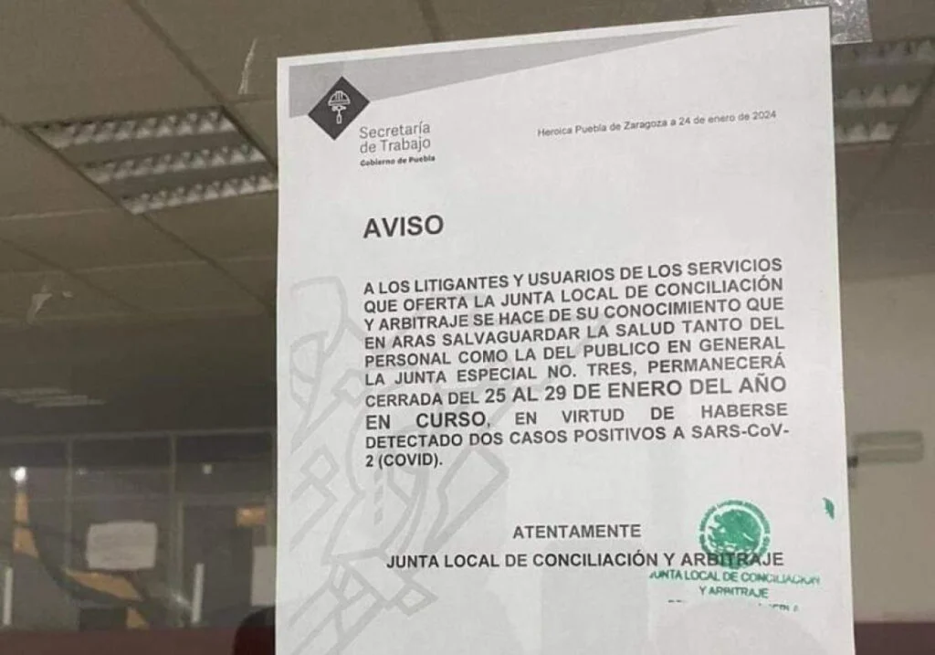 Junta Especial de Conciliación adopta medidas preventivas ante casos de COVID-19