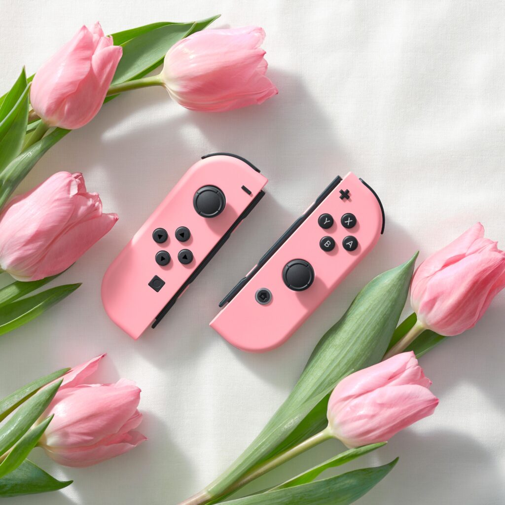Nintendo presenta controles exclusivos del Switch en rosa pastel