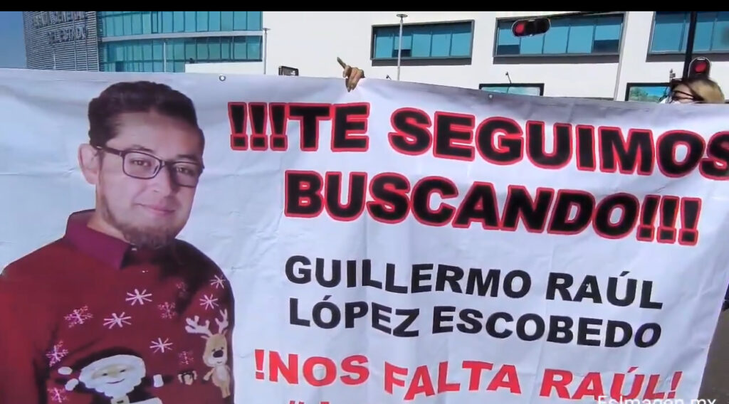 Manifestación en la FGE por Guillermo Raúl López, desaparecido en diciembre