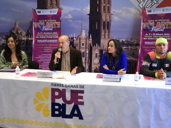 Anuncian estado y ayuntamiento Festival Volarte 2024 en Cholula