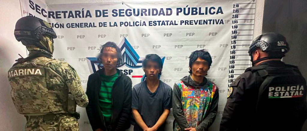 Detienen SSP y SEMAR a tres narcomenudistas en la capital poblana