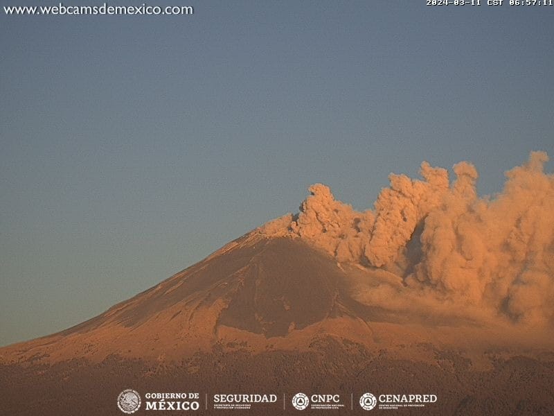 Aumenta Actividad del Popocatépetl: Reporte de Gobierno sobre ceniza y calidad del aire