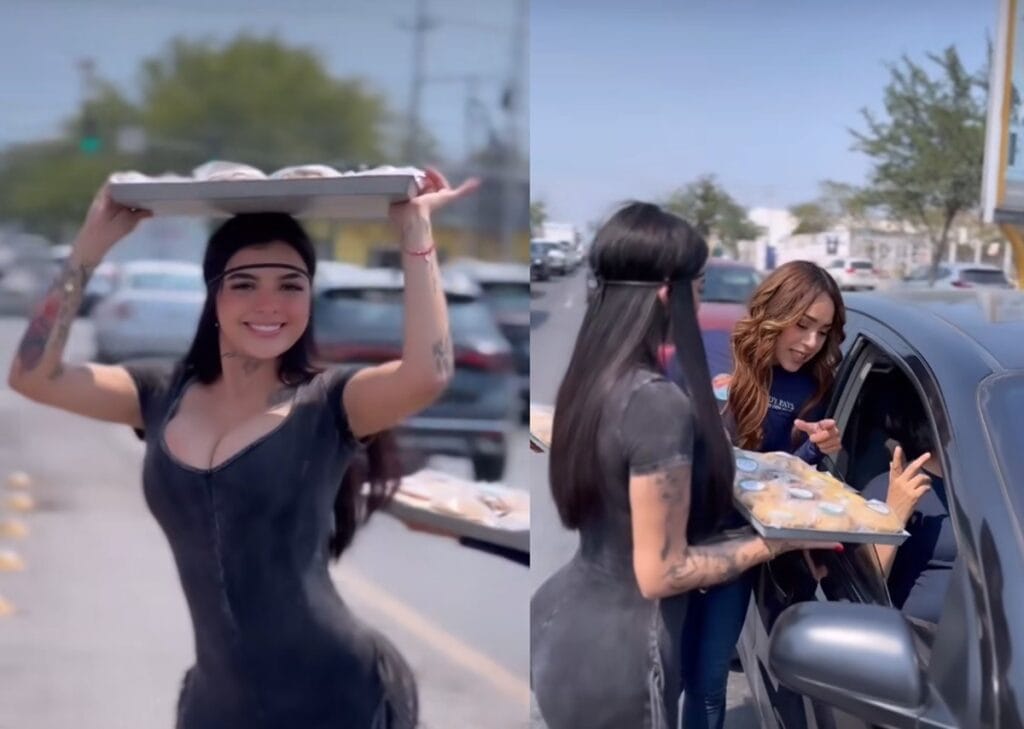 Karely Ruiz sorprende vendiendo pays en las calles de Monterrey