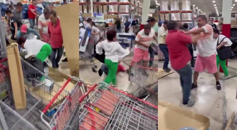 Ventiladores en Costco Celaya desatan furor; se agarran a golpes por ellos