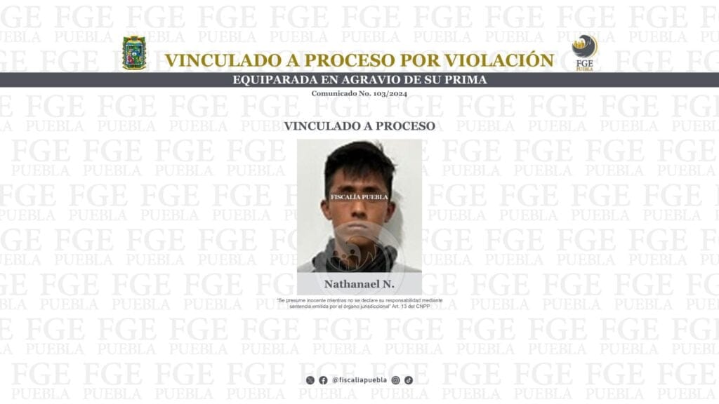 Vinculado a proceso por violación equiparada en agravio de su prima