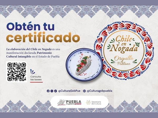 Emite gobierno de Puebla certificación “Chile en Nogada, Orgullo Poblano”