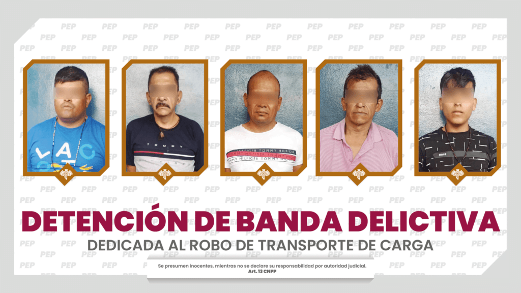 Desmantela SSP a banda dedicada al robo de transporte de carga