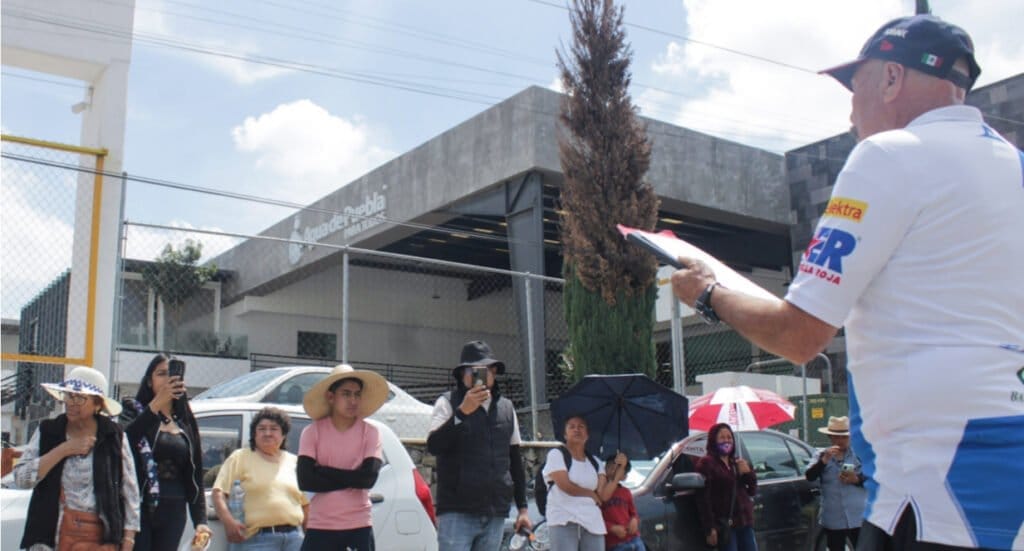  Manifestación de la organización "28 de Octubre" por escasez de agua en colonias del norte