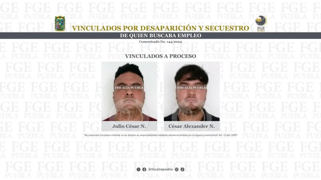 Vinculados por desaparición y secuestro de quien buscaba empleo