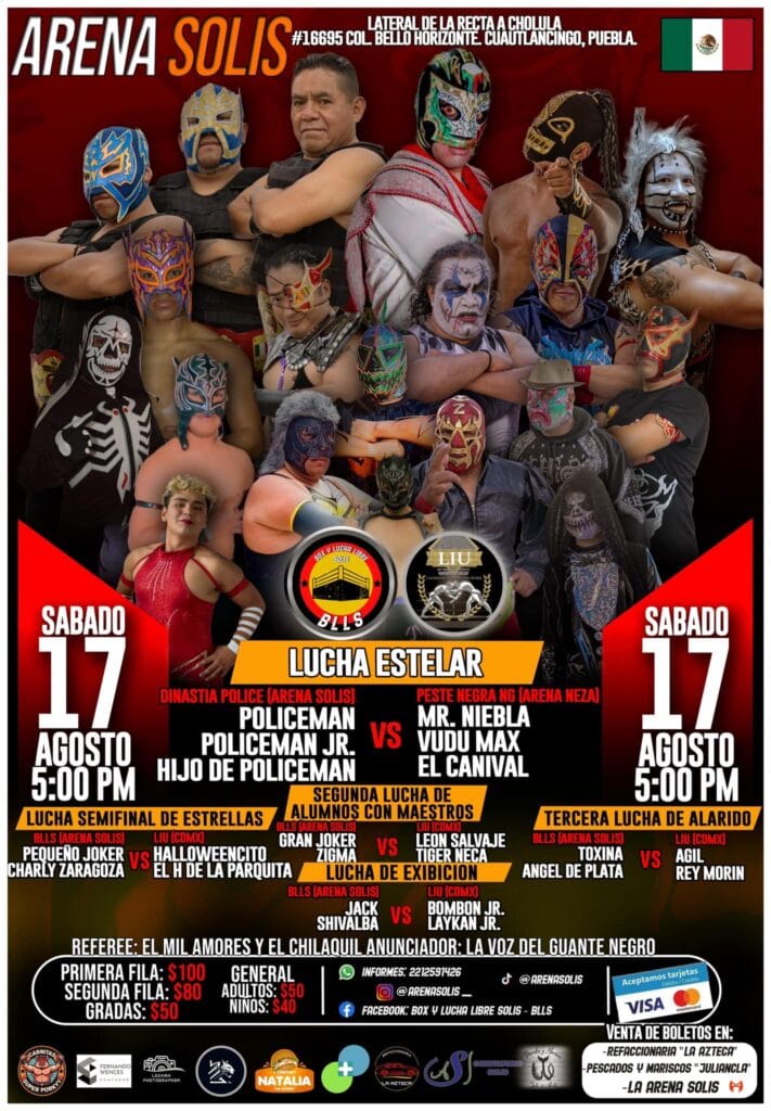 Arena Solís contra LIU CDMX: “La Peste Negra NG” regresa a Puebla