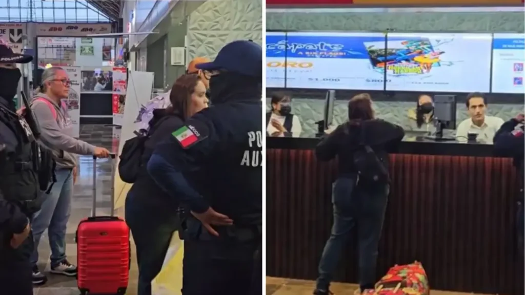 "Lady CAPU" se vuelve viral por amenazas e insultos en la Central de Autobuses de Puebla