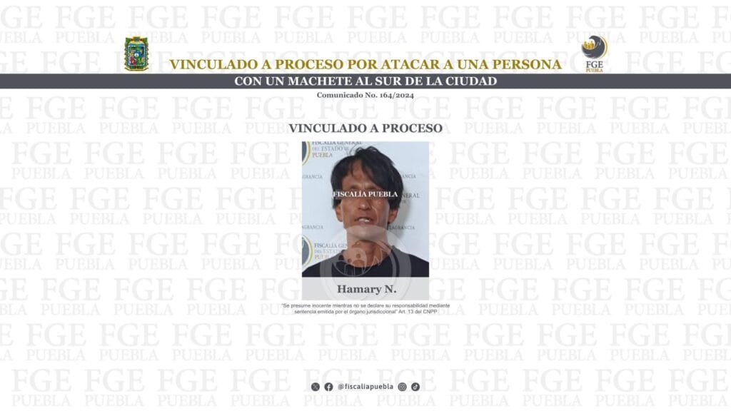 Vinculado a proceso por atacar a una persona con un machete al sur de la ciudad
