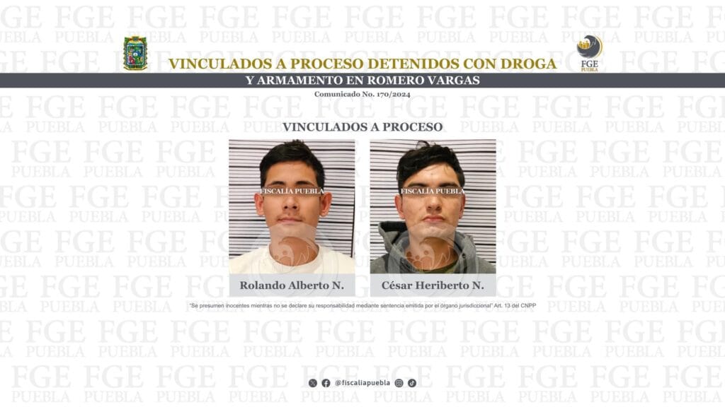 Vinculados a proceso detenidos con droga y armamento en Romero Vargas