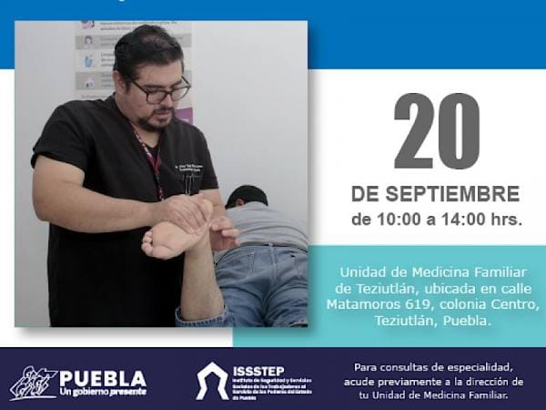 Realizará ISSSTEP jornada de servicios en Teziutlán