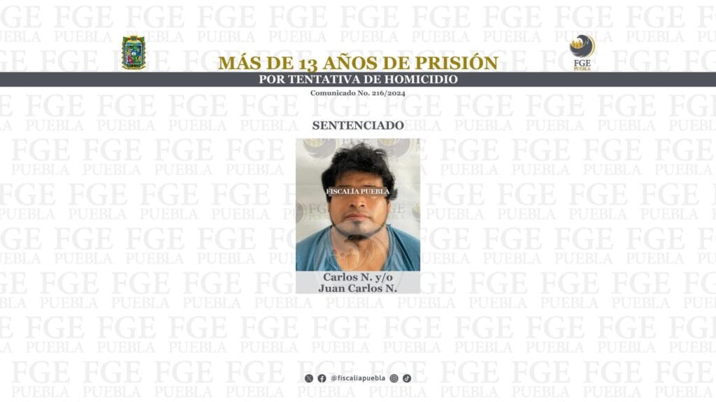 Sentenciado a más de 13 años de prisión por tentativa de homicidio