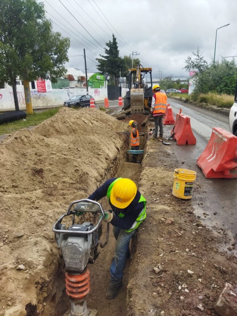 Agua de Puebla construye nuevo colector y red pluvial en la zona de Chapulco, para prevenir encharcamientos