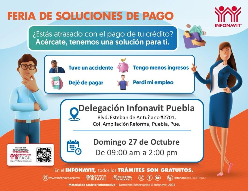 Infonavit realizará Jornada Dominical en su Centro de Servicio en Puebla