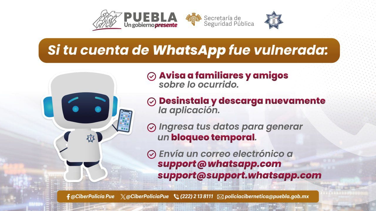 Exhorta SSP a usuarios de WhatsApp a redoblar medidas ante robos de ...