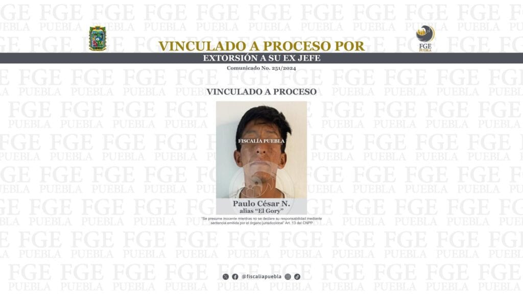 Vinculado a proceso por extorsión a su ex jefe
