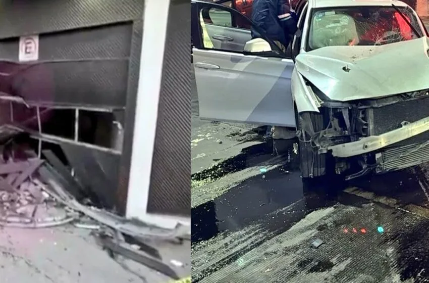 Joven pierde el control de su vehículo y se impacta contra un consultorio dental