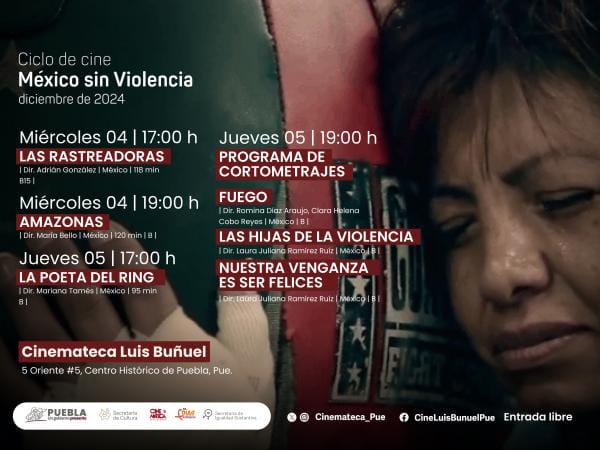 En Cinemateca “Luis Buñuel”, Cultura presentará ciclo “México sin Violencia”
