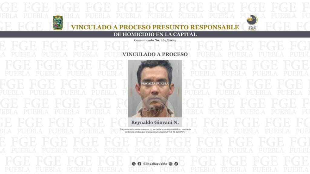 Vinculado a proceso presunto responsable de homicidio en la capital