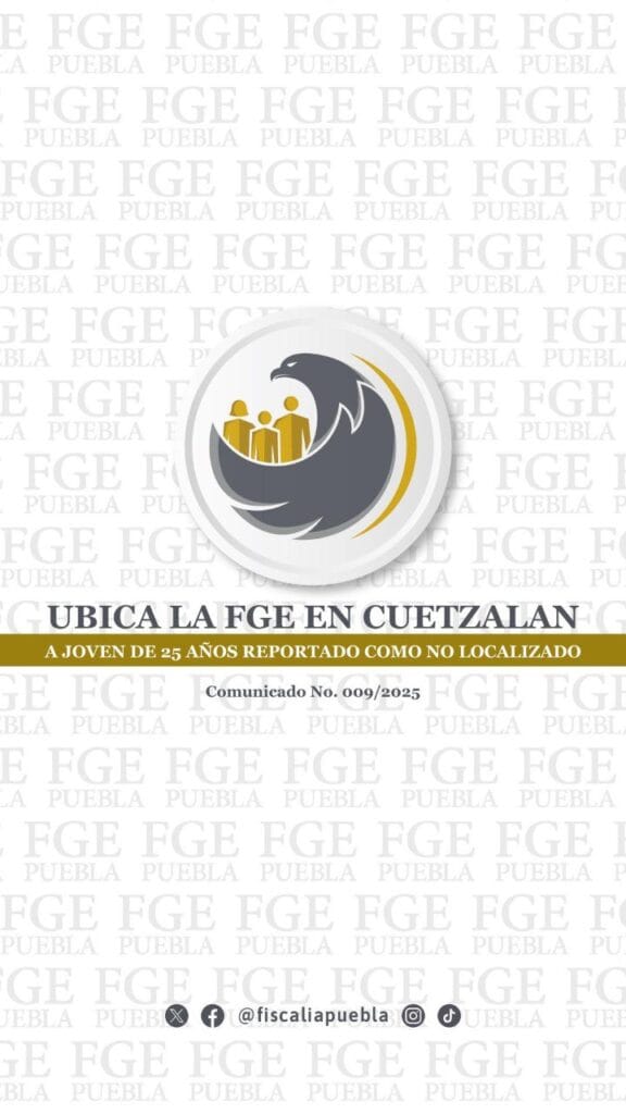 Ubica la FGE en Cuetzalan a joven de 25 años reportado como no localizado