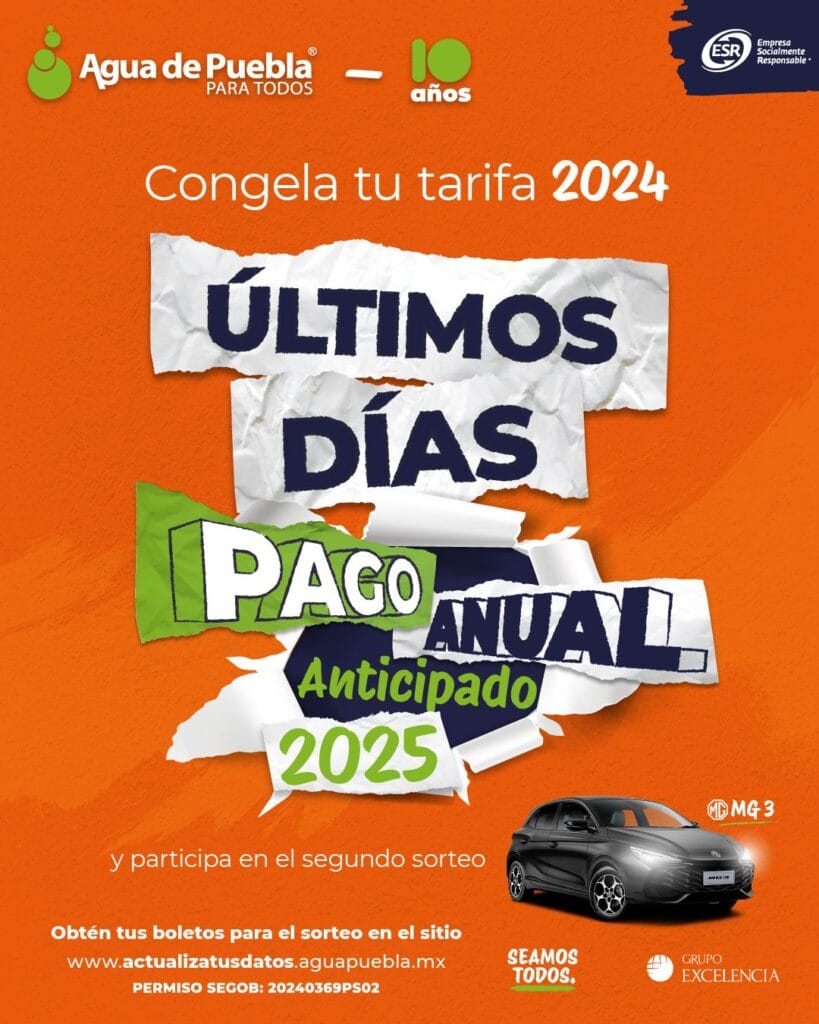 Última semana del Pago Anual Anticipado 2025, con tarifas 2024