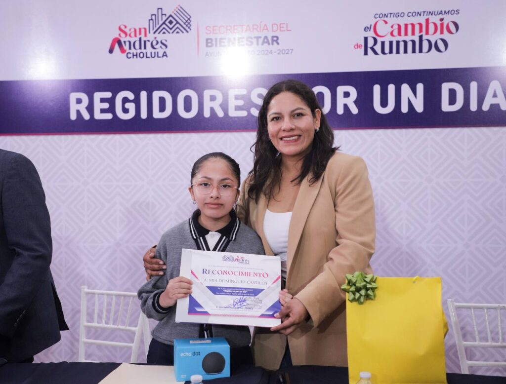 "Niñas y Niños Viven la Experiencia de Ser Regidores por un Día en San Andrés Cholula"