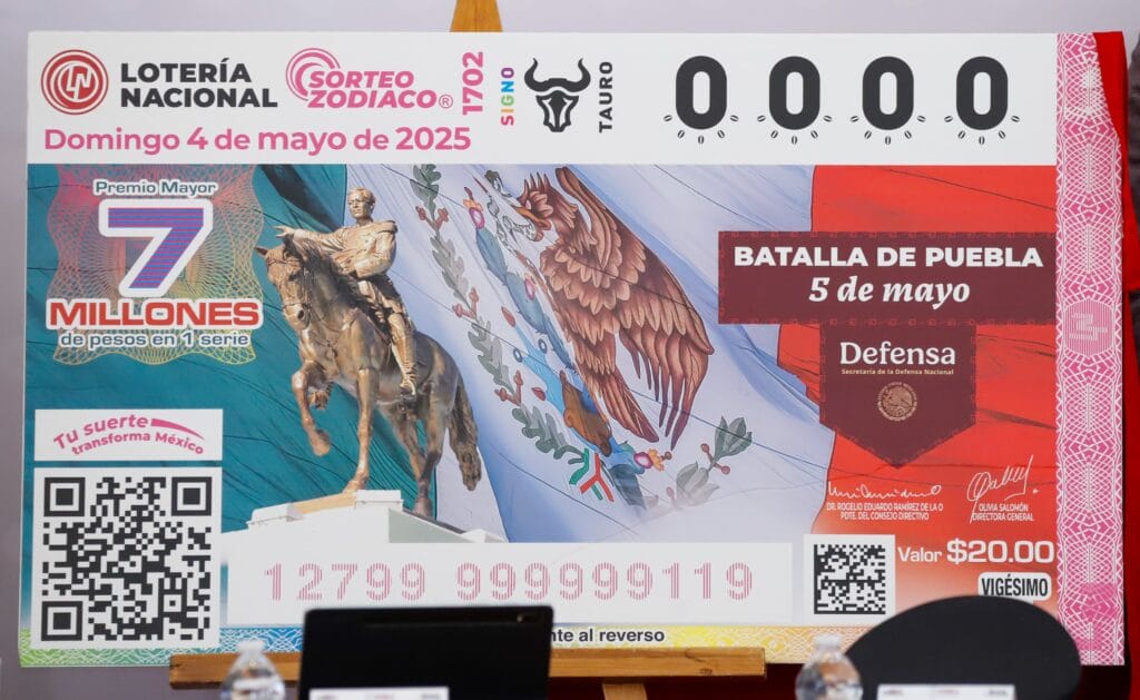 Lotería Nacional y Gobierno del Estado develan Billete Conmemorativo a la Batalla de Puebla