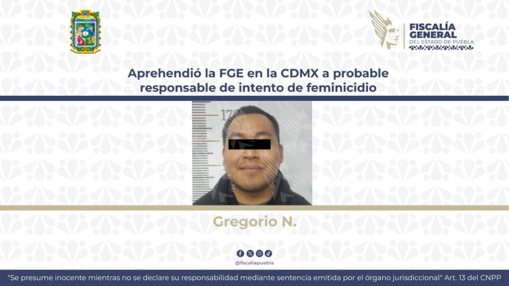 Aprehendió la FGE en la CDMX a probable responsable de intento de feminicidio