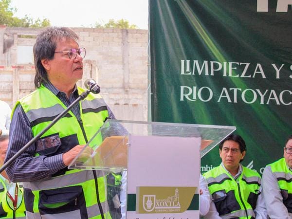 Avanza saneamiento de Río Atoyac con faena comunitaria en Xoxtla