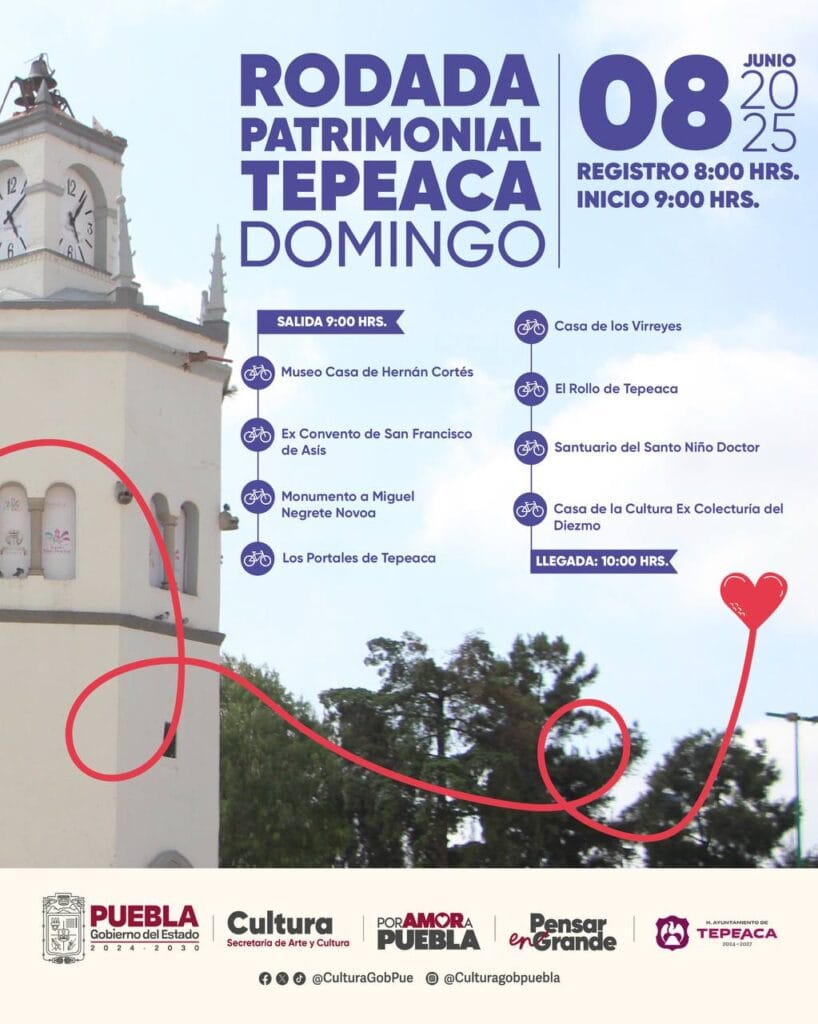 Tepeaca forma parte de los municipios programados para Rodadas Patrimoniales