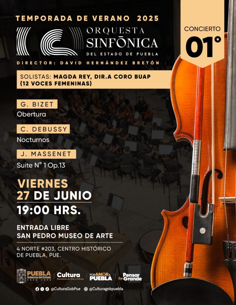 Sinfónica del Estado iniciará conciertos de verano en San Pedro Museo de Arte