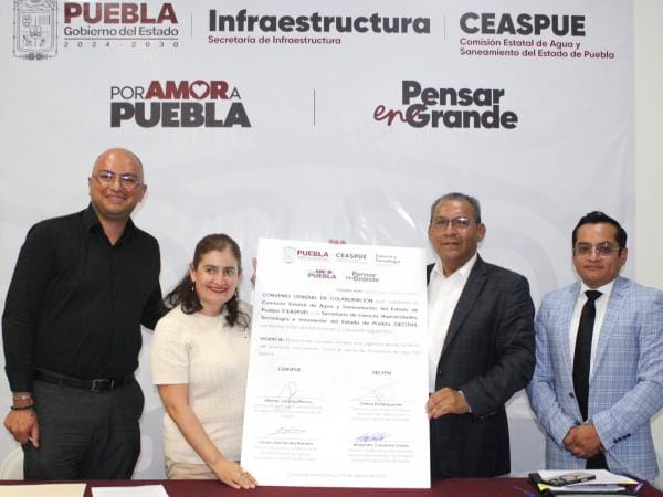 Signan convenio CEASPUE y SECIHTI para impulsar innovaciones hídricas en Puebla