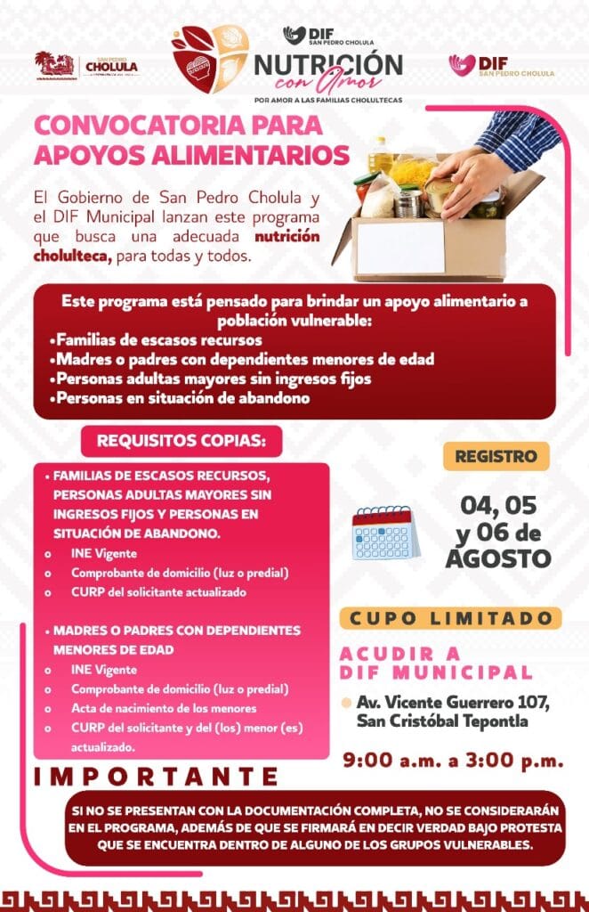 Amplía Gobierno de Tonantzin Fernández periodo de registro para apoyos alimentarios